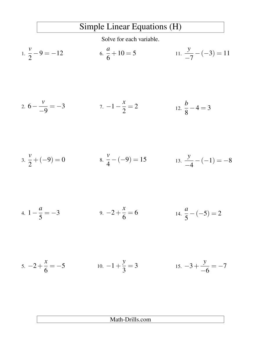 Two Step Equations Worksheet With Answers 22