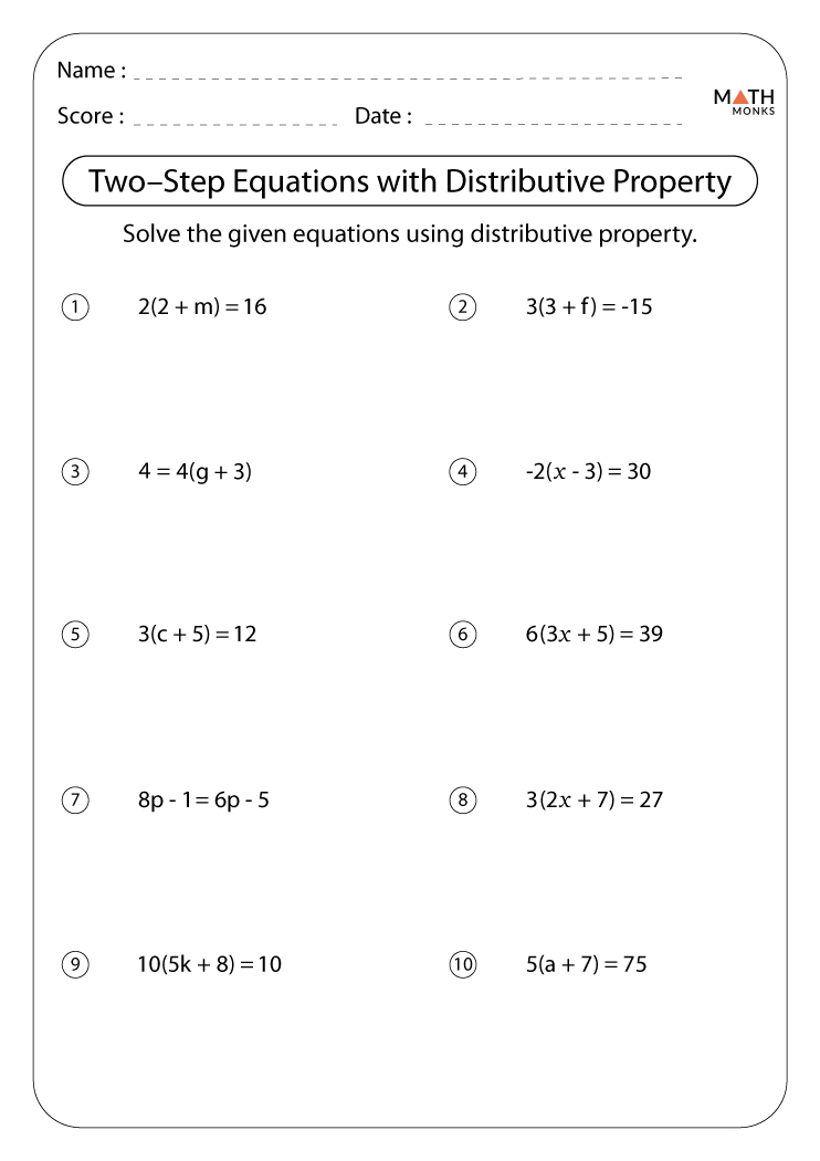 Two Step Equations Worksheet With Answers 33