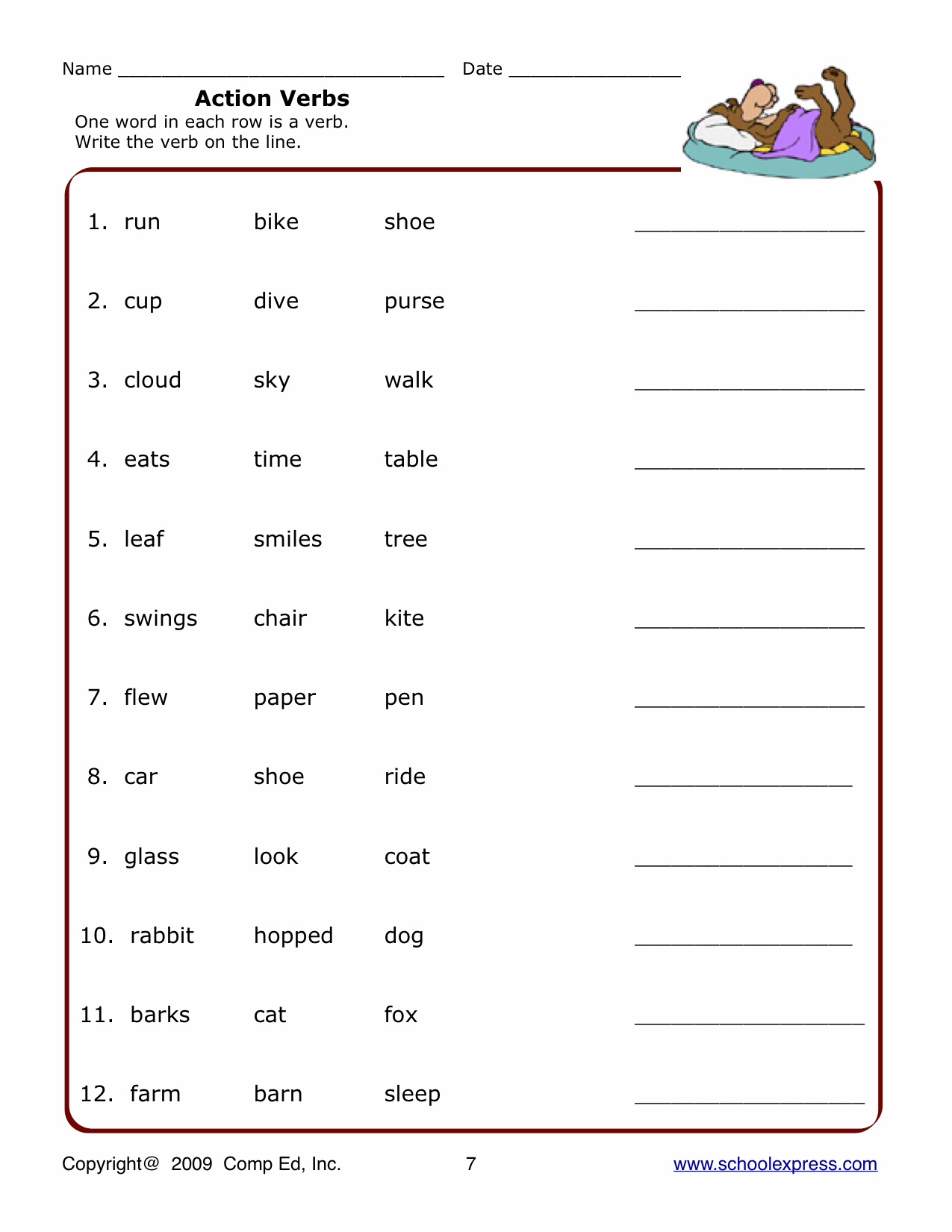 Verb Worksheets 7Th Grade 11