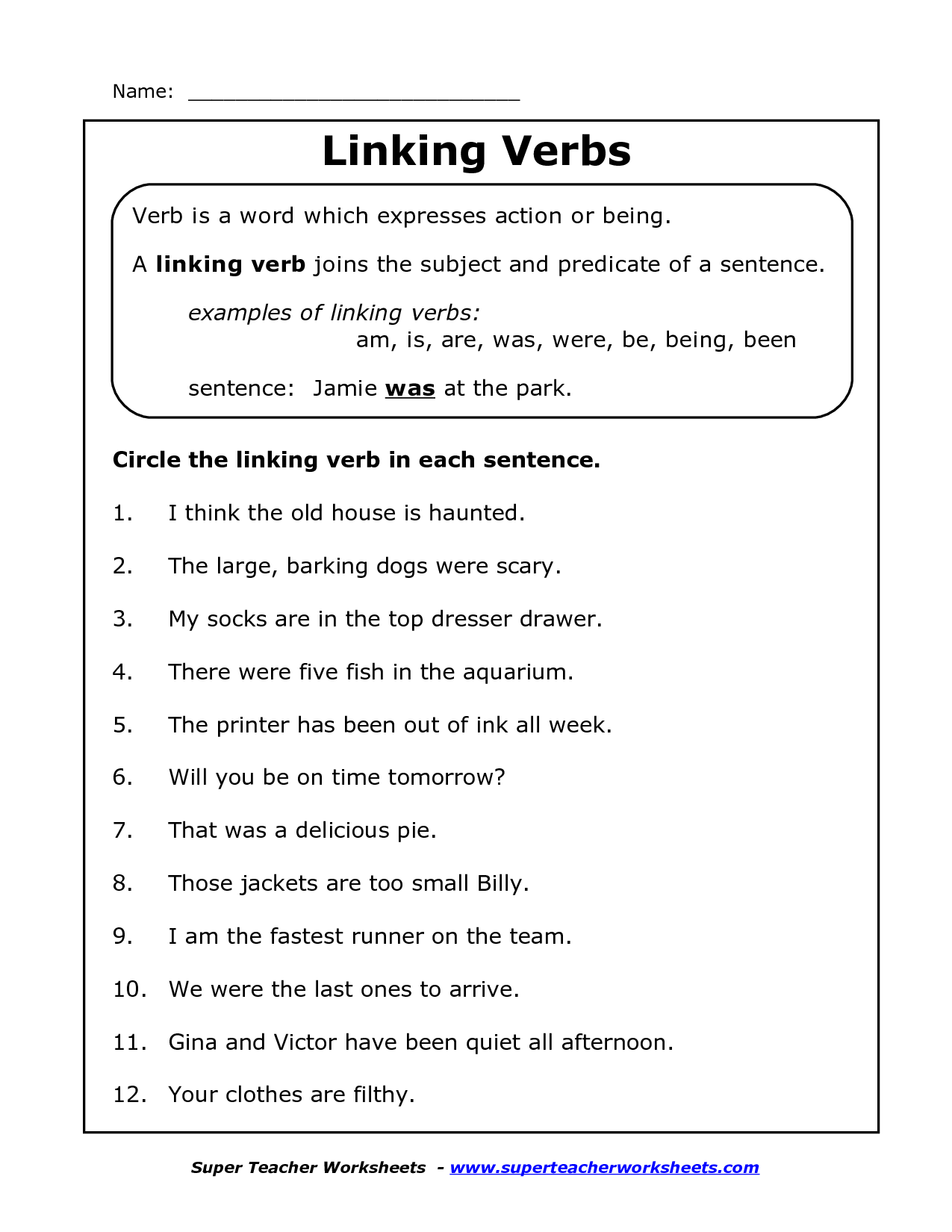 Verb Worksheets 7Th Grade 42