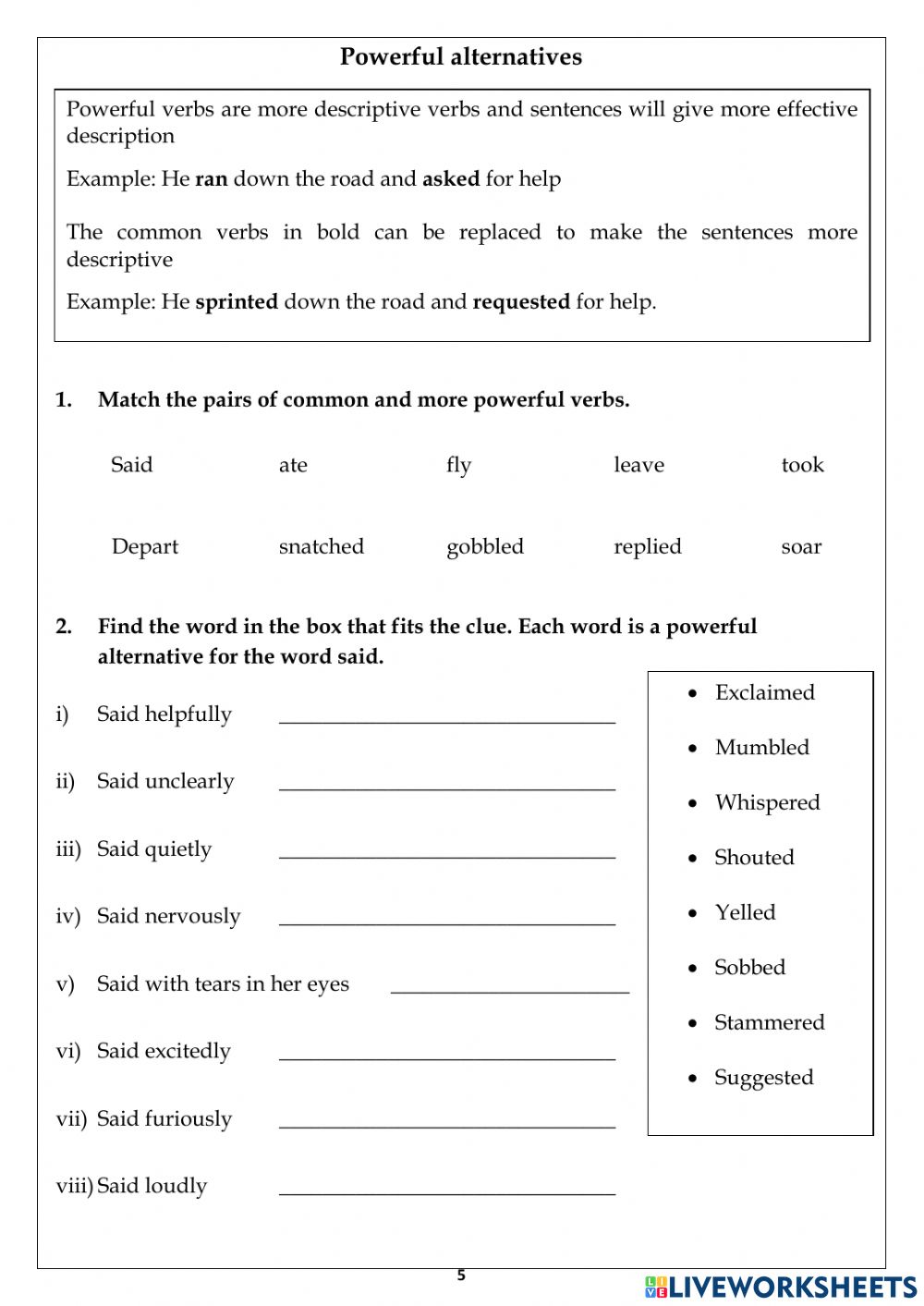 Verb Worksheets 7Th Grade 48