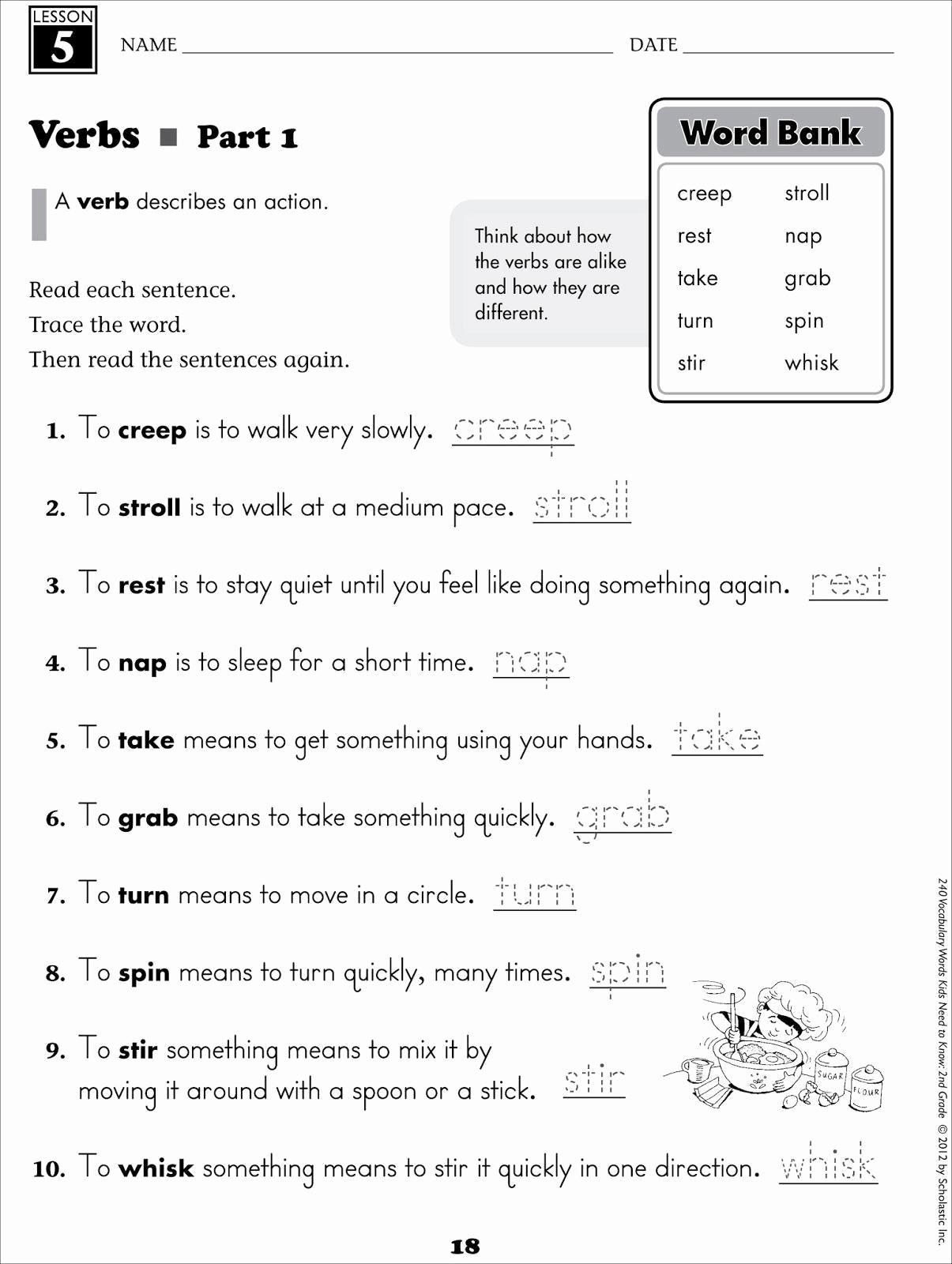 Verb Worksheets 7Th Grade 8