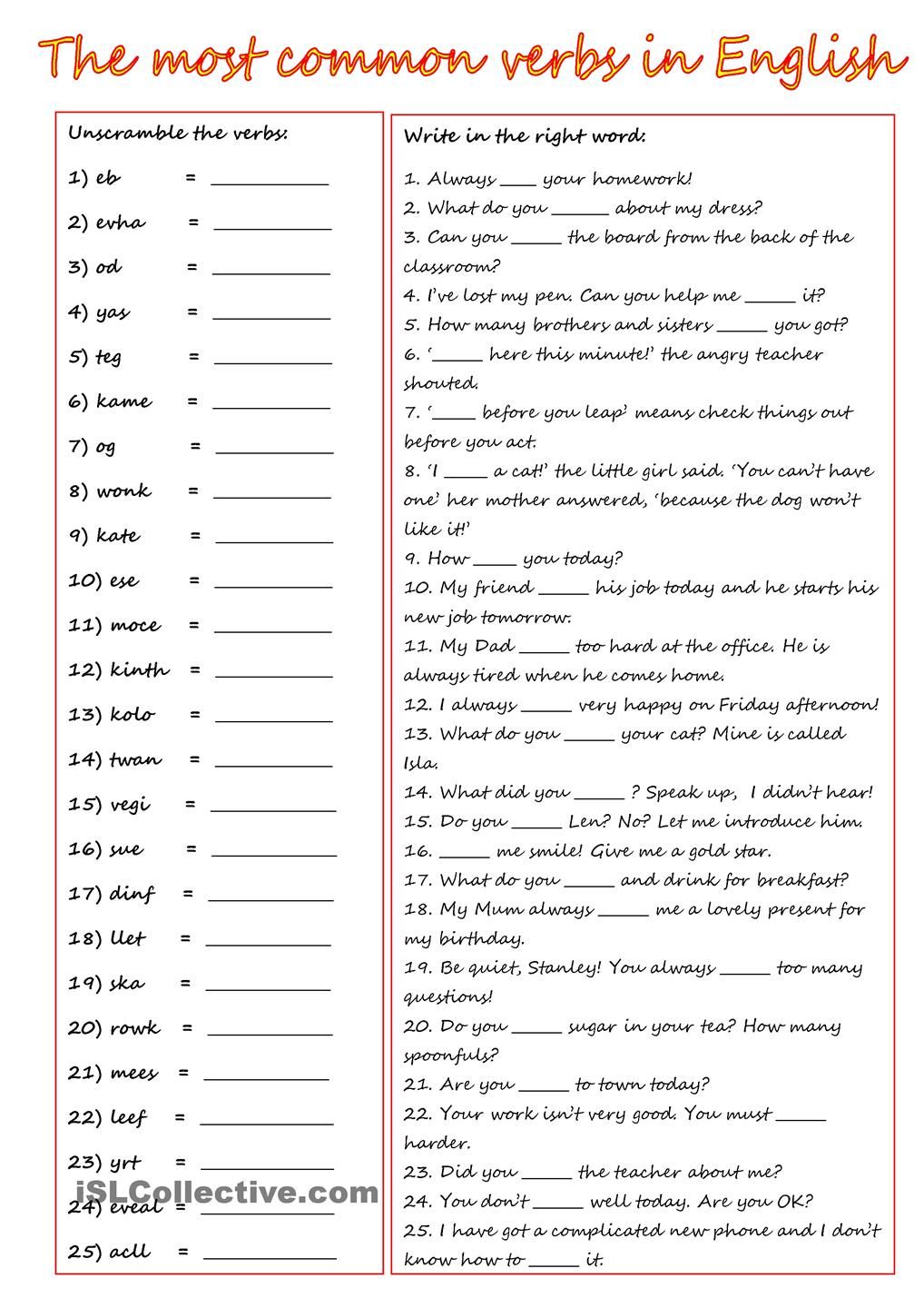 Verb Worksheets 7Th Grade 9