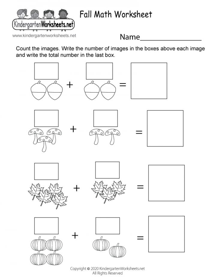 Fall Math Worksheet for Kindergarten - Free Printable, Digital, & PDF