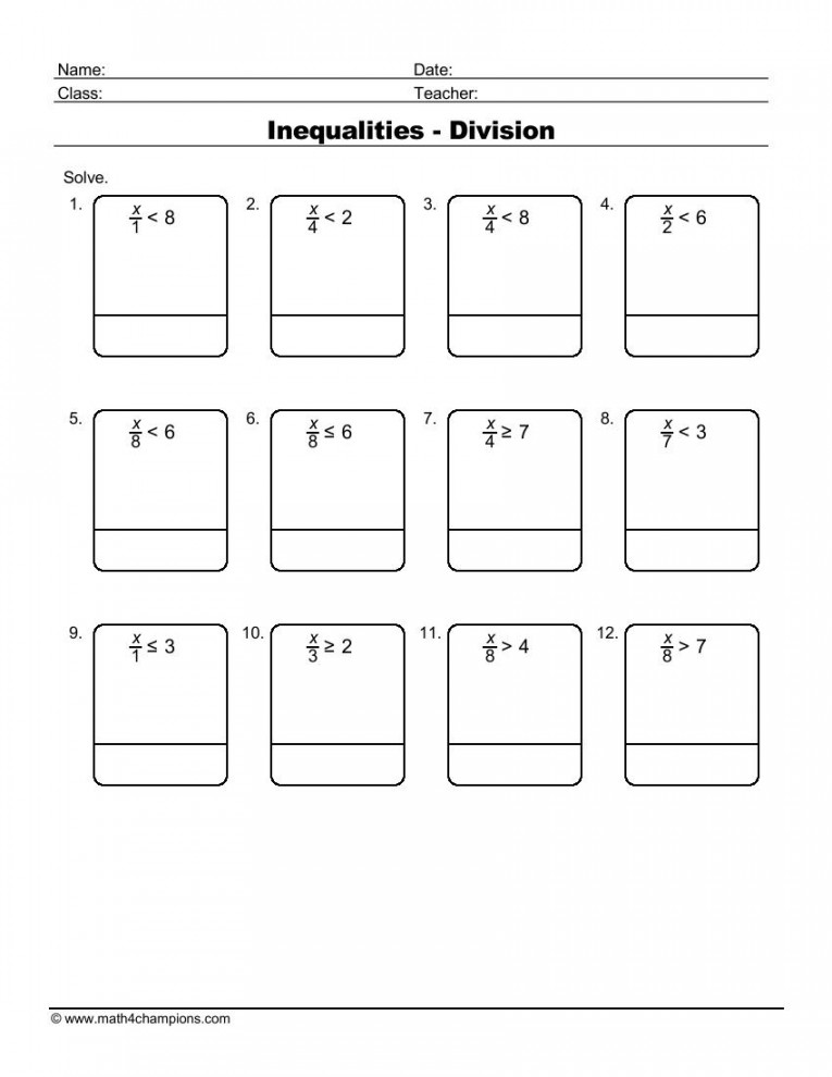 Free Algebra Worksheets pdf downloads  MATH ZONE FOR KIDS