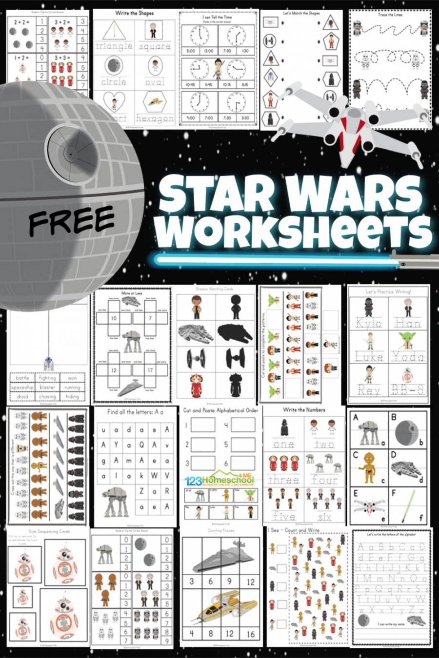 FREE FREE Printable Star Wars Worksheets for Kids