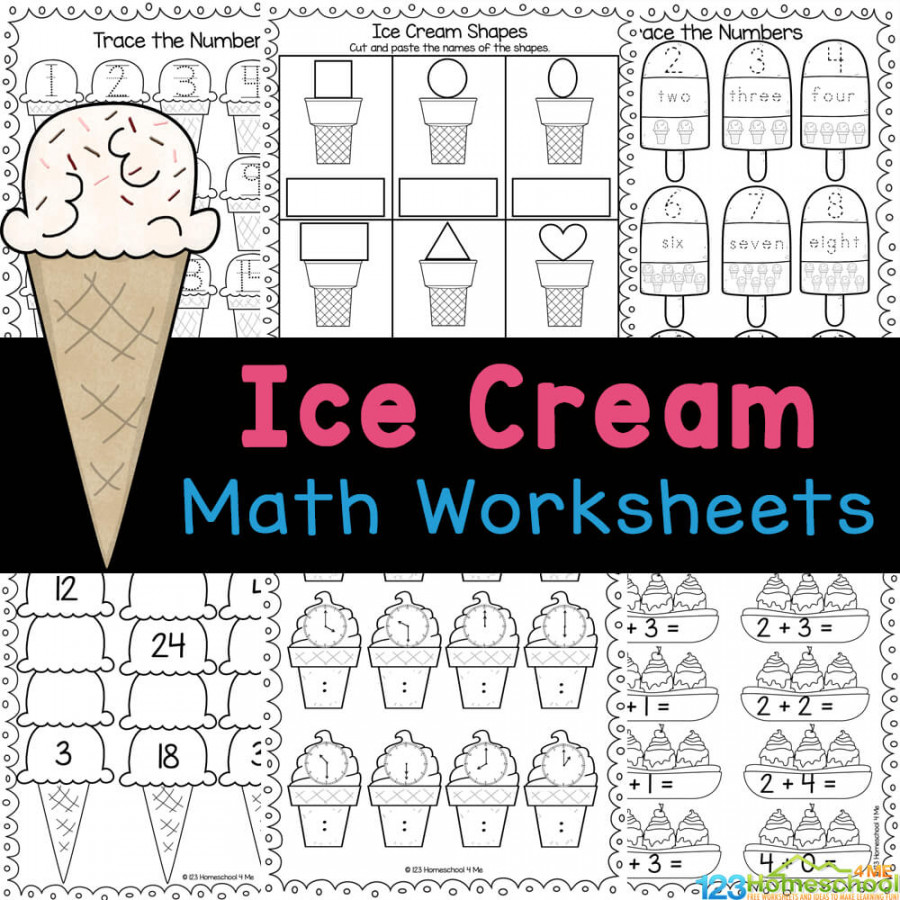 🍦 FREE Printable Ice Cream Scoops Math Game