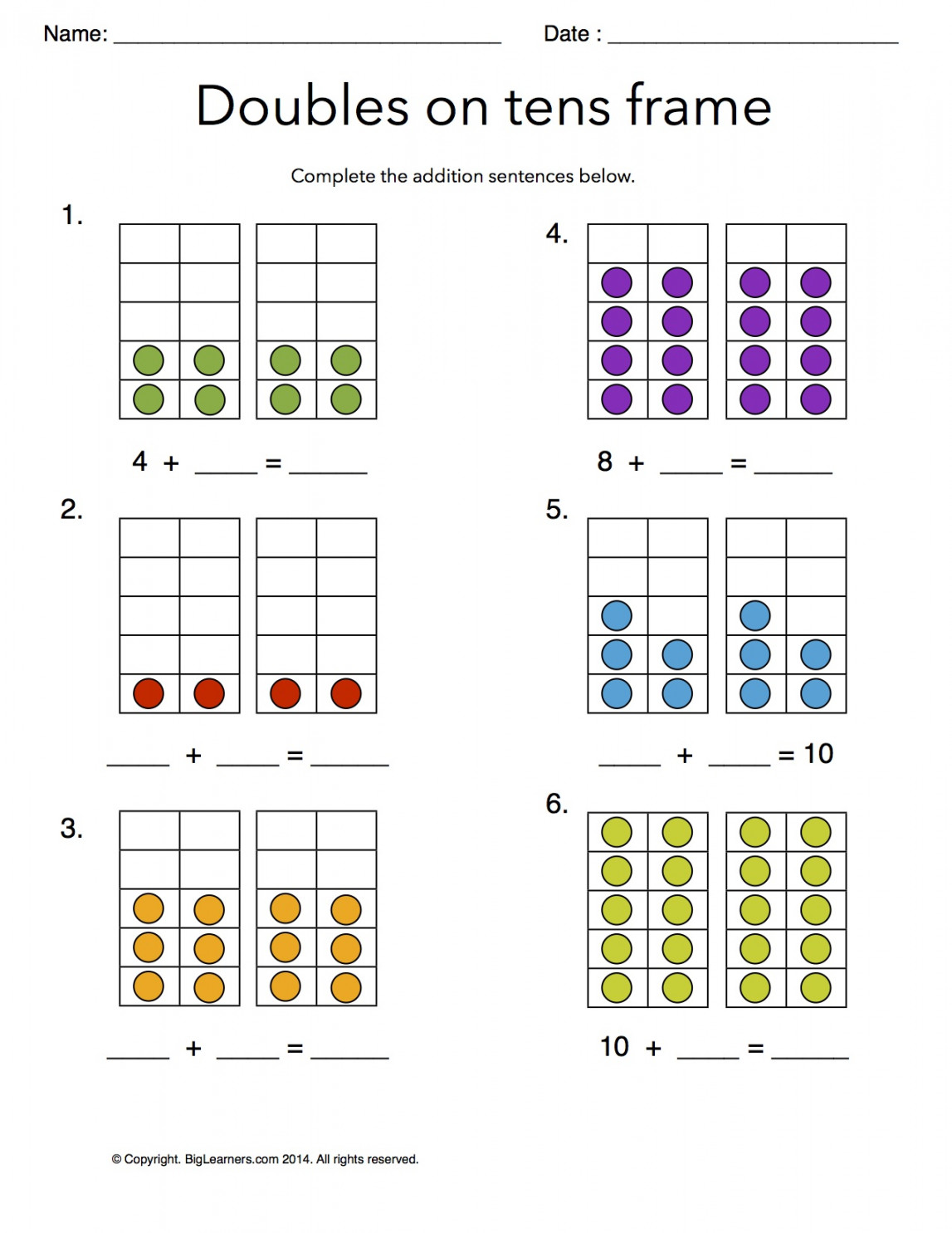 Grade   Free Common Core Math Worksheets  Biglearners