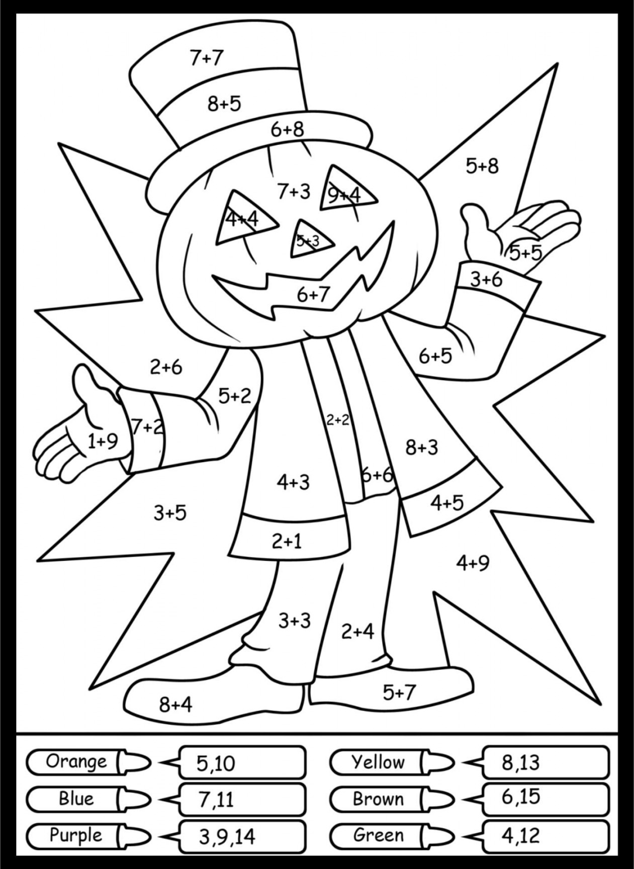 Halloween Math Coloring Pages Printable  Halloween math, Math
