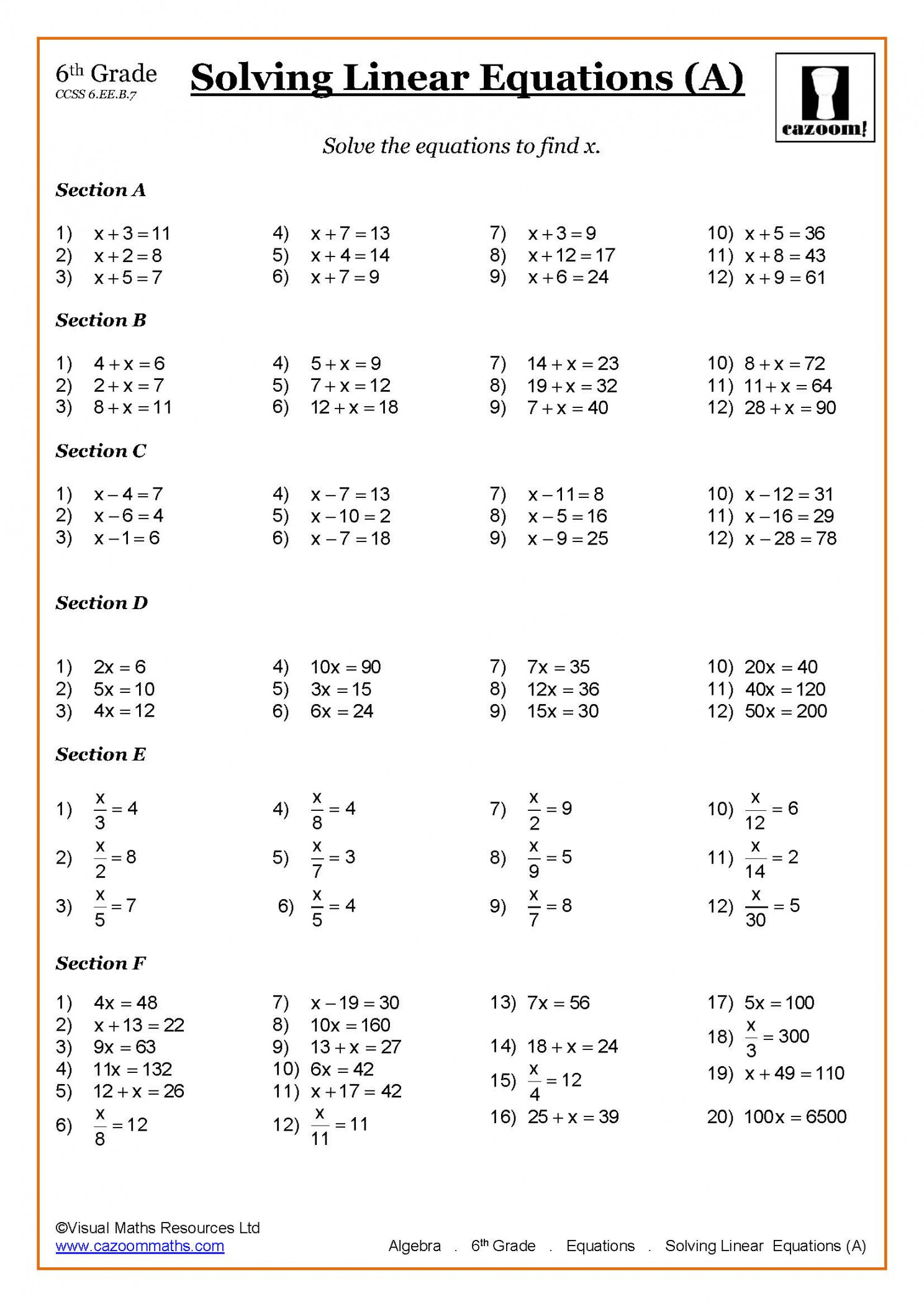 Home  Cazoom Math Worksheets