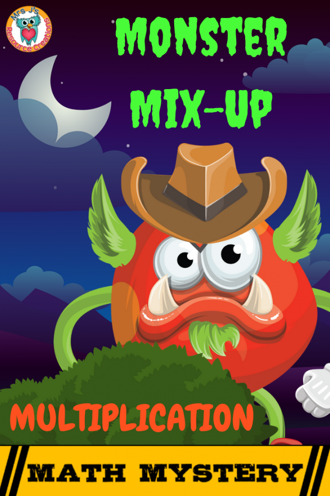 Multiplication Review Math Mystery - Case of the Monster Mix-up