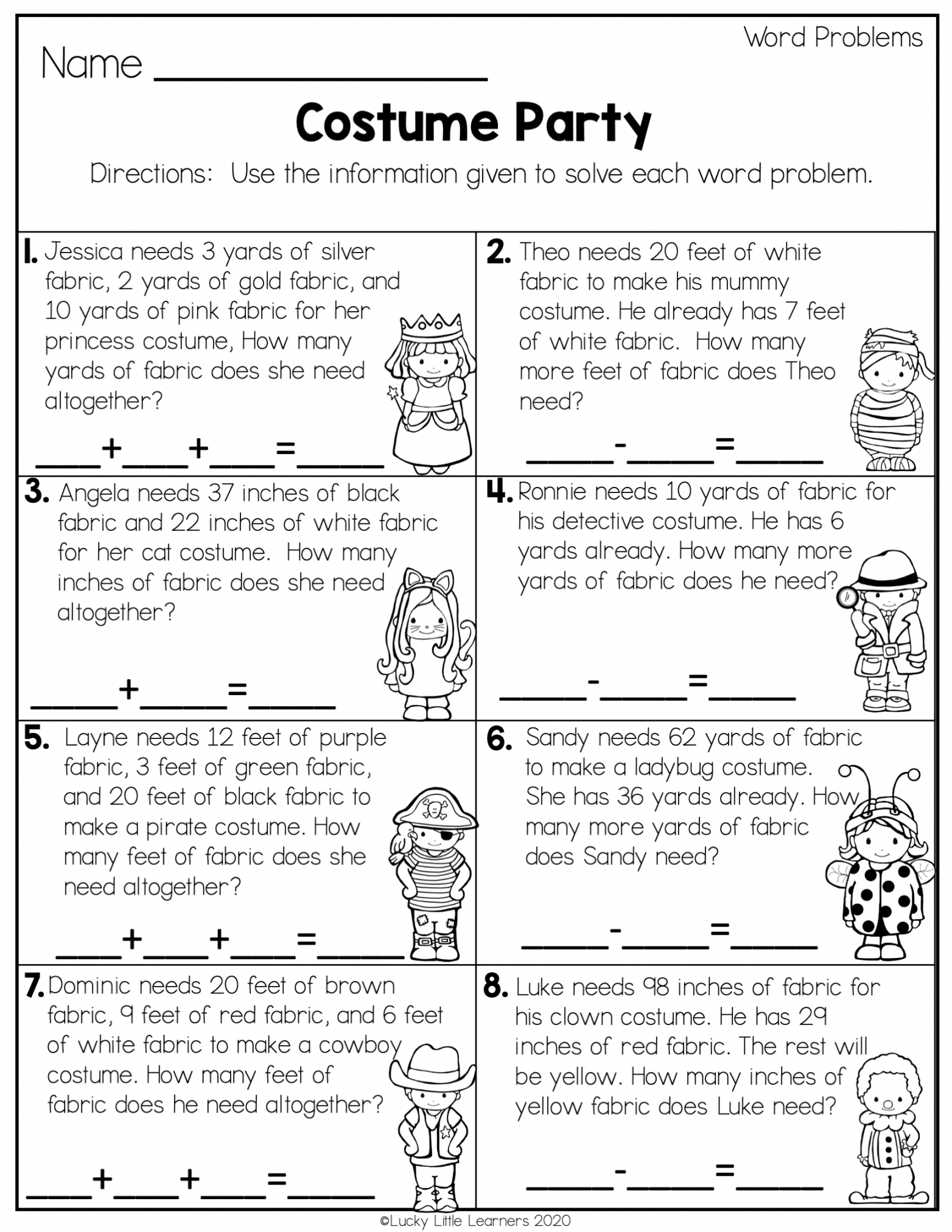 No Stress with These nd Grade Math Worksheets - Lucky Little Learners