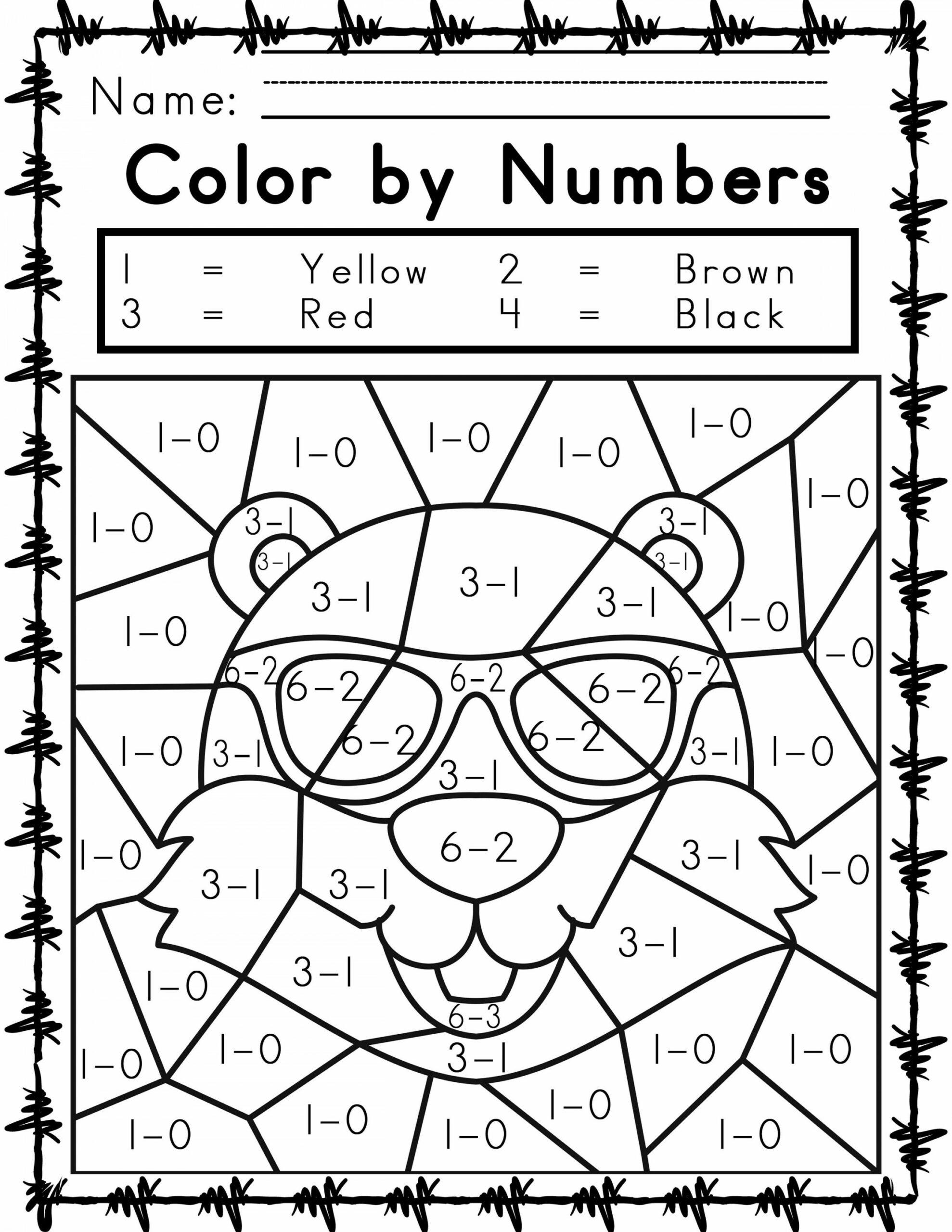 Pin on color by number