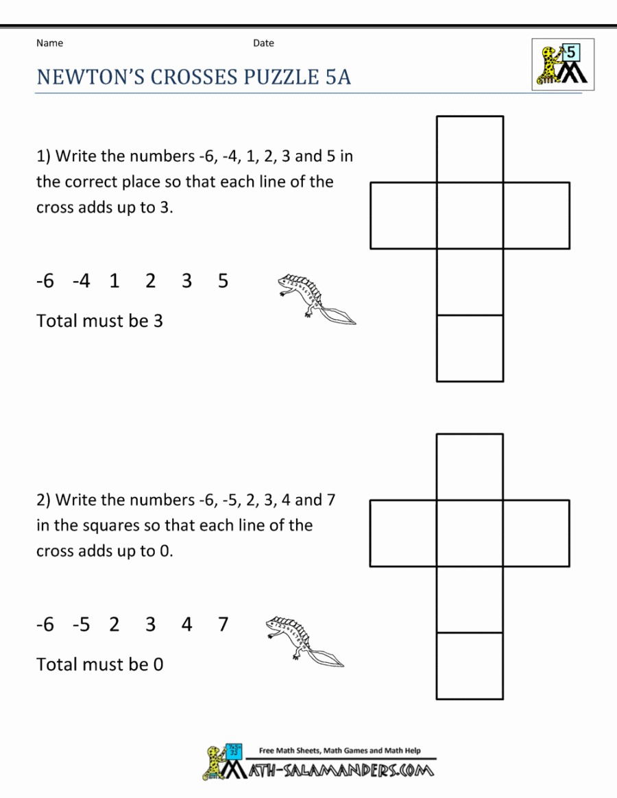 Printable Math Puzzles th Grade