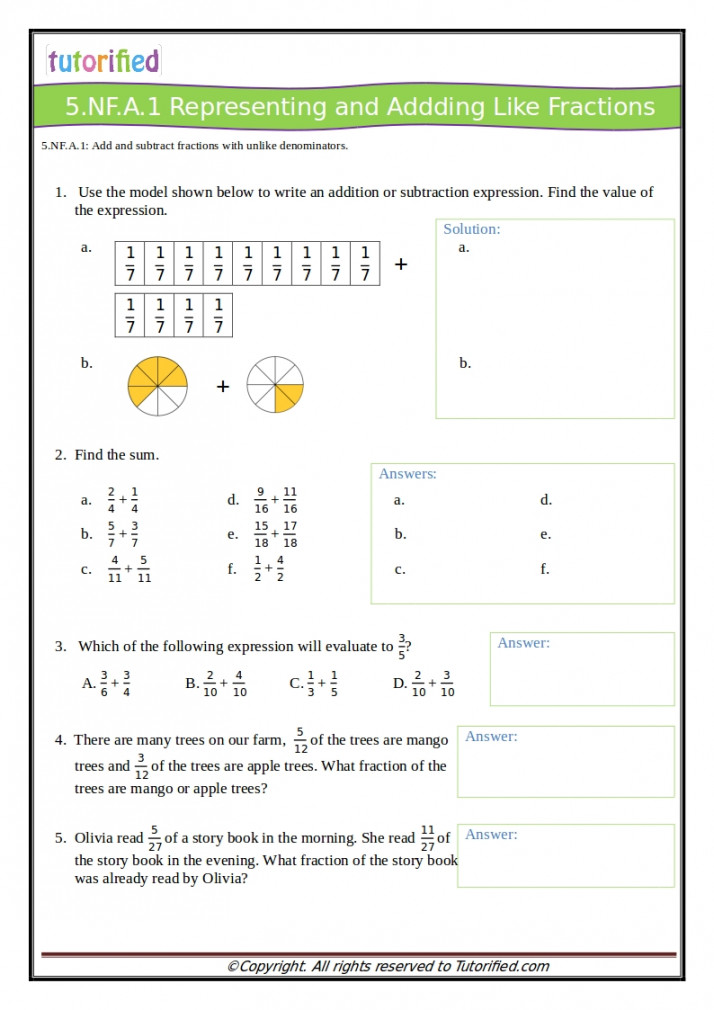 th Grade Common Core Math Worksheets