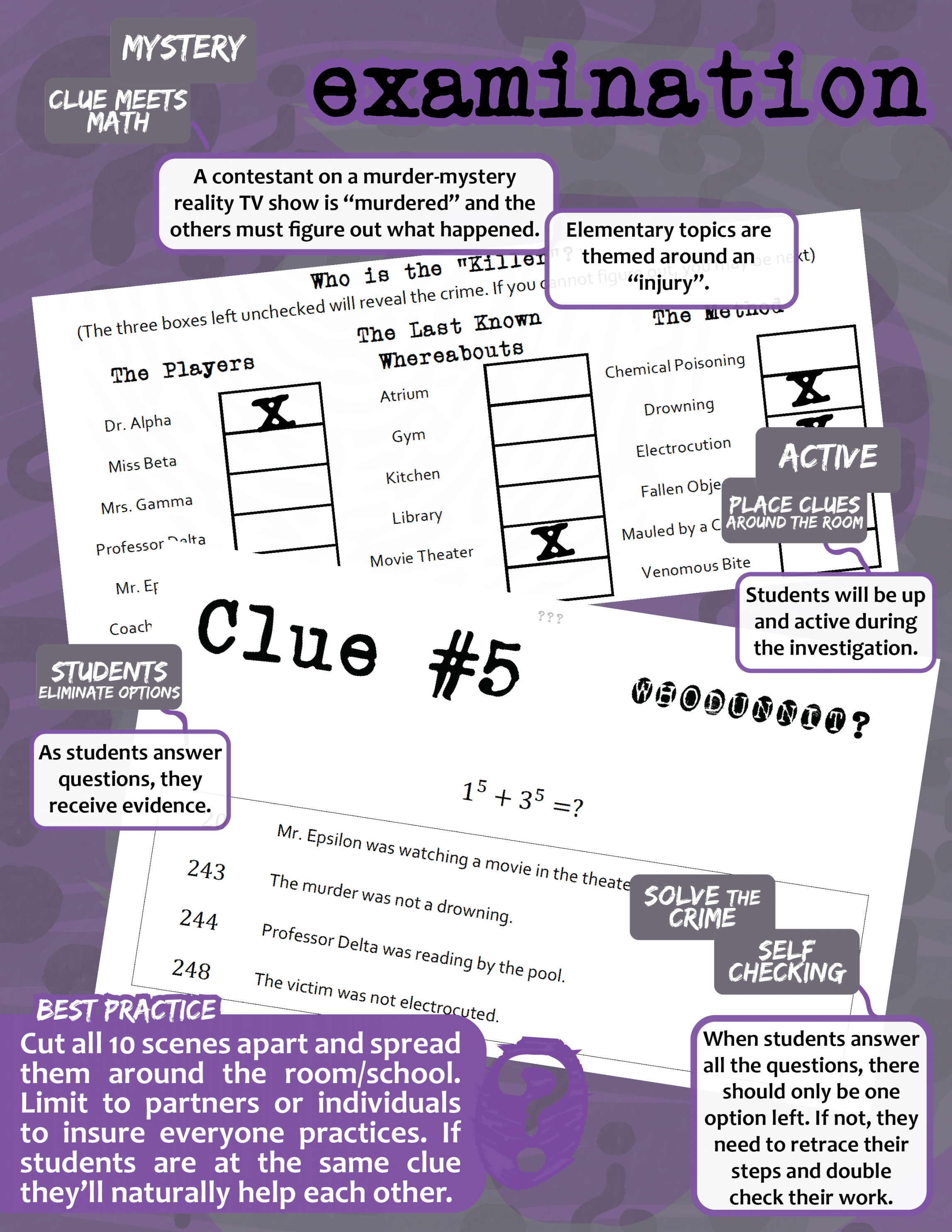 Whodunnit - Engaging Math Activities - Clark Creative Education