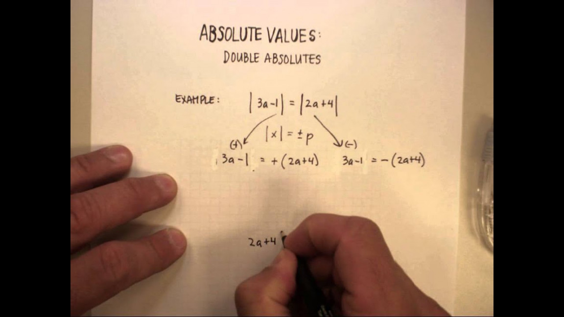 Absolute Value: Double Absolute Value Equations