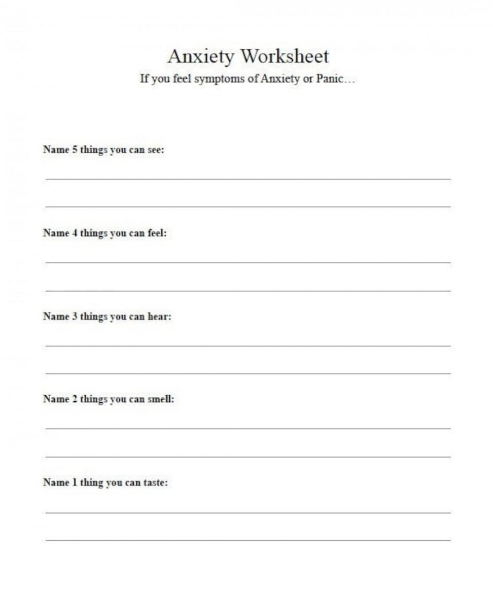Anxiety Worksheets for Teenagers PDF - Etsy