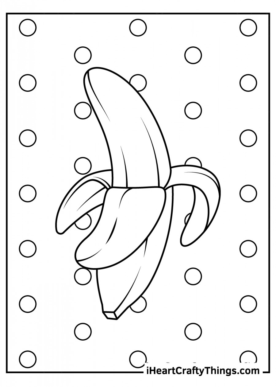 Bananas Coloring Pages (% Free Printables)