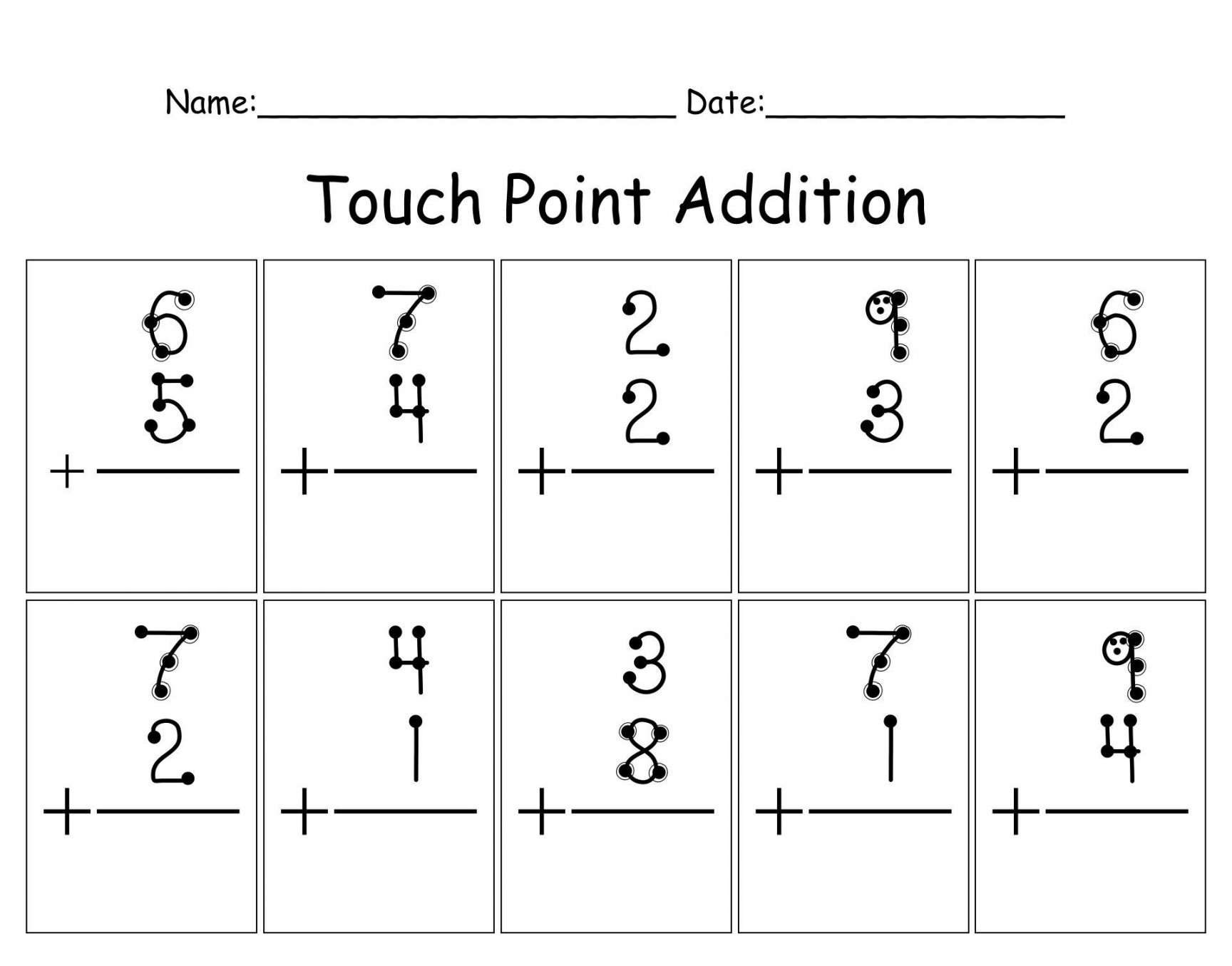 Best TouchMath Numbers   Printable  Touch math, Math