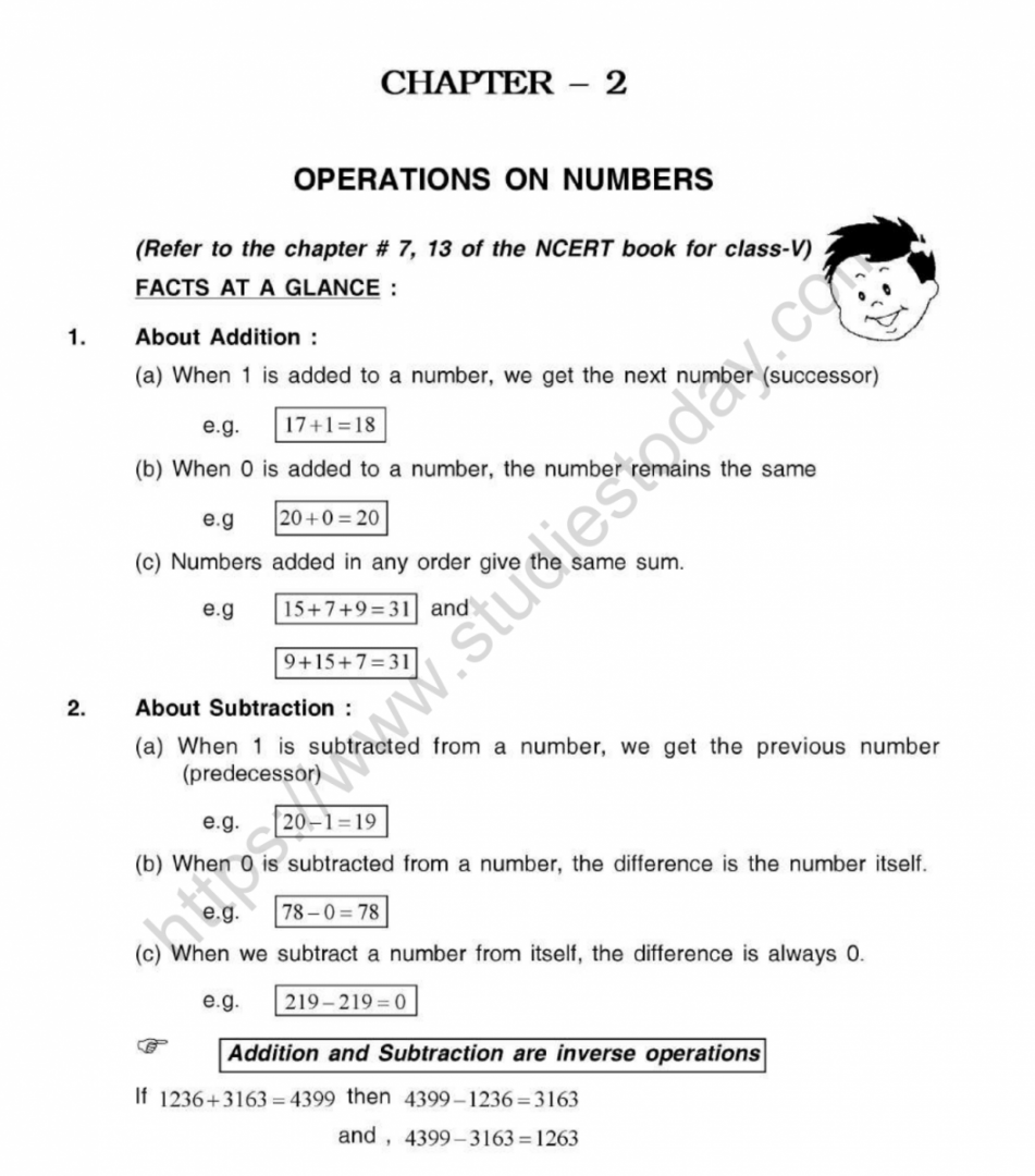 CBSE Class  Mental Maths Operations On Numbers Worksheet