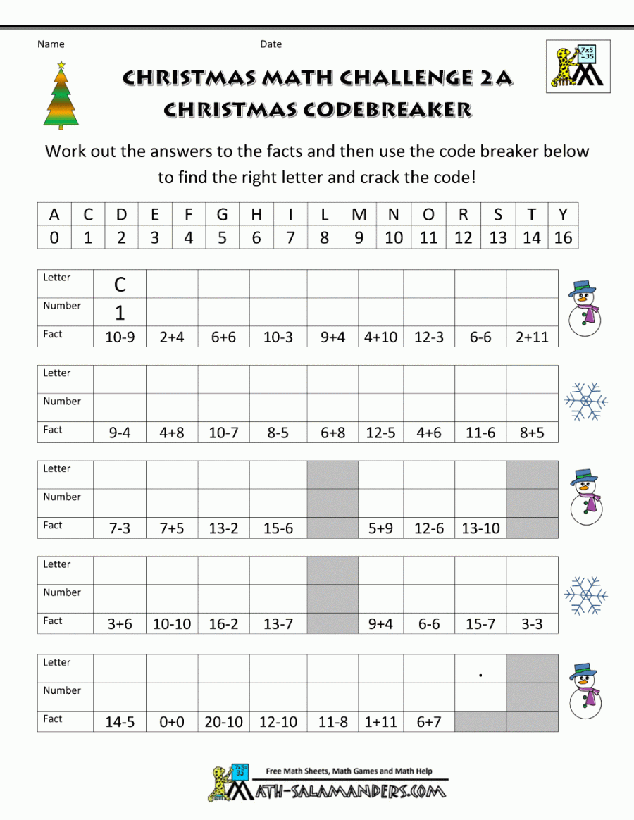 Christmas Maths Worksheets