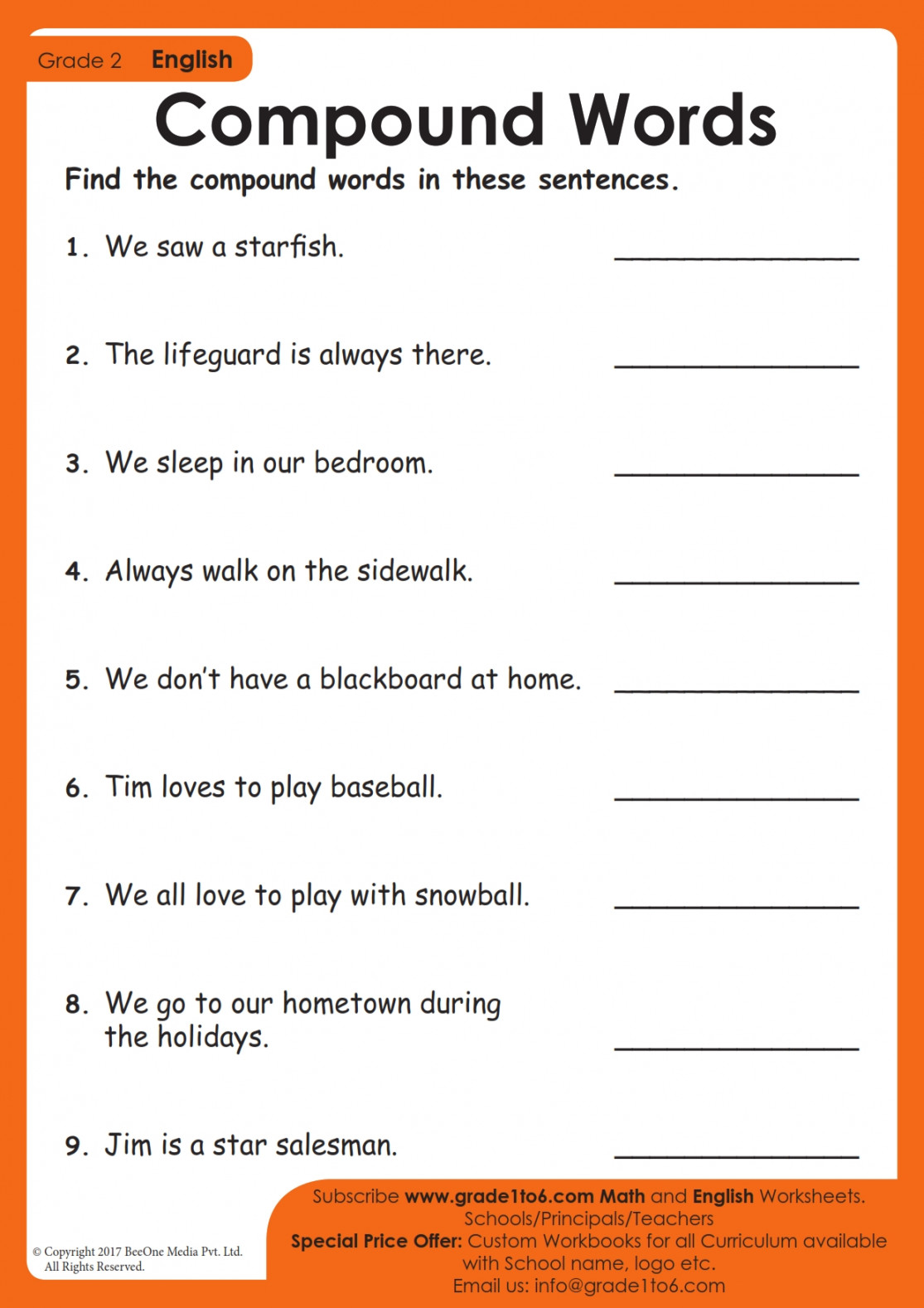 Compound Words CBSE Class   Gradeto