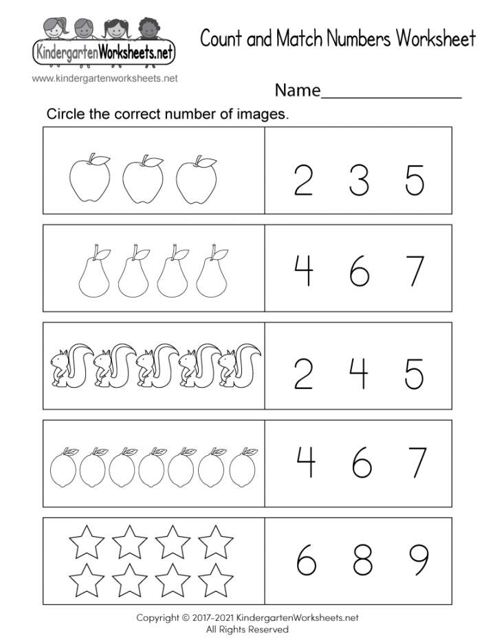 Count and Match Numbers Worksheet - Free Printable, Digital, & PDF
