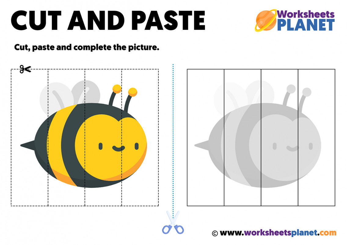 Cut and Paste Printable Worksheets for Kids  Ready to Print