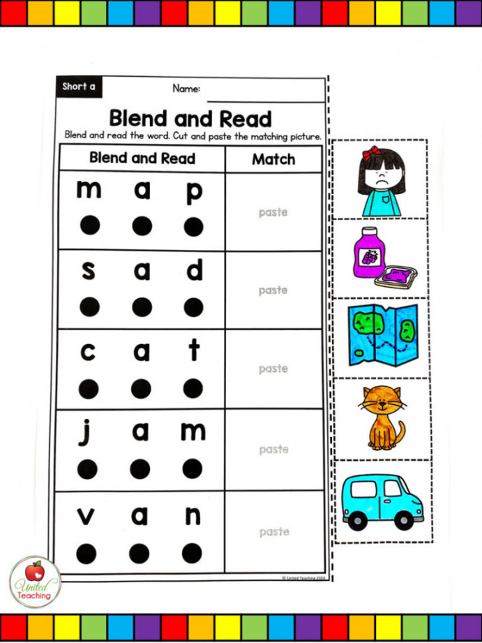 CVC Words Blend and Read Cards and Activities - United Teaching