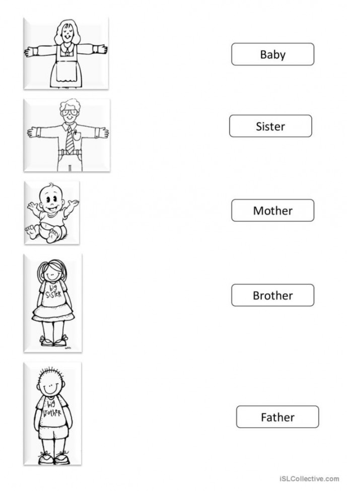 Family Matching: English ESL worksheets pdf & doc