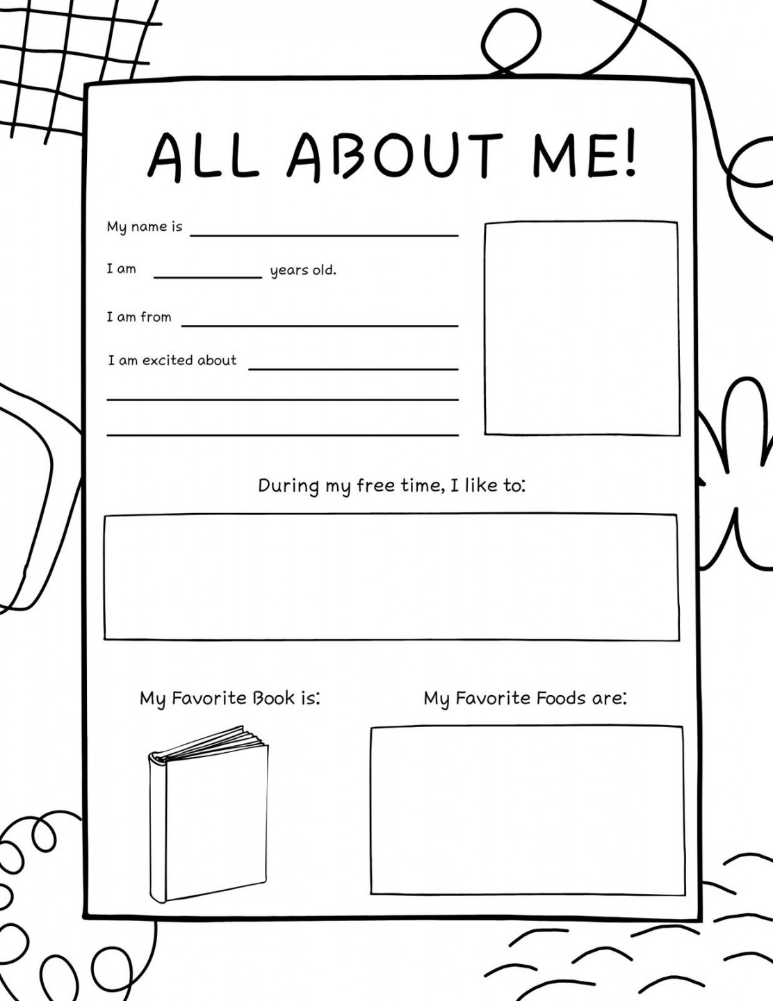 Free and printable All About Me worksheet templates  Canva