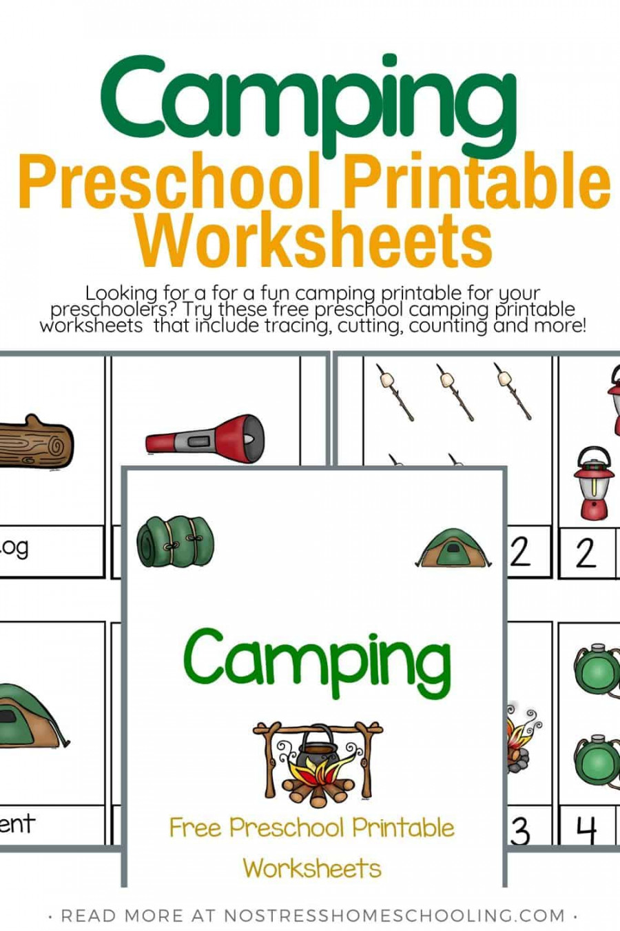 Free Camping Preschool Worksheets (+ Pages)