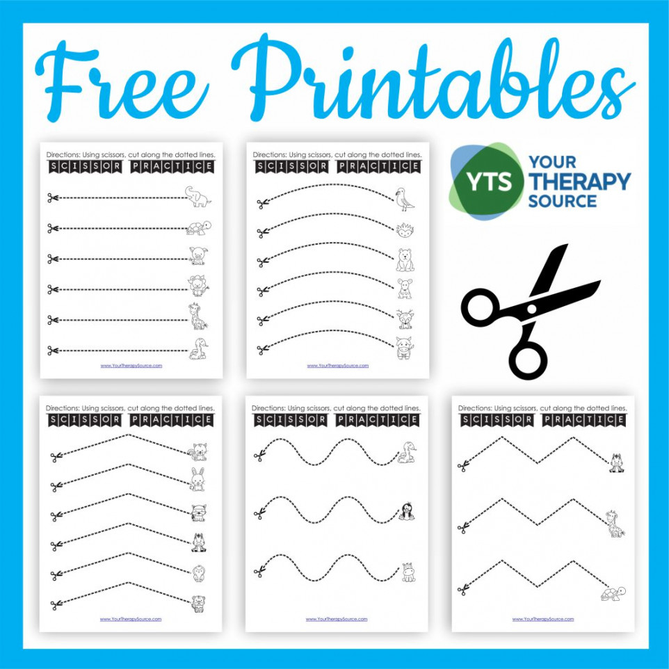 Free Cutting Worksheets for Fine Motor Skills - Your Therapy Source