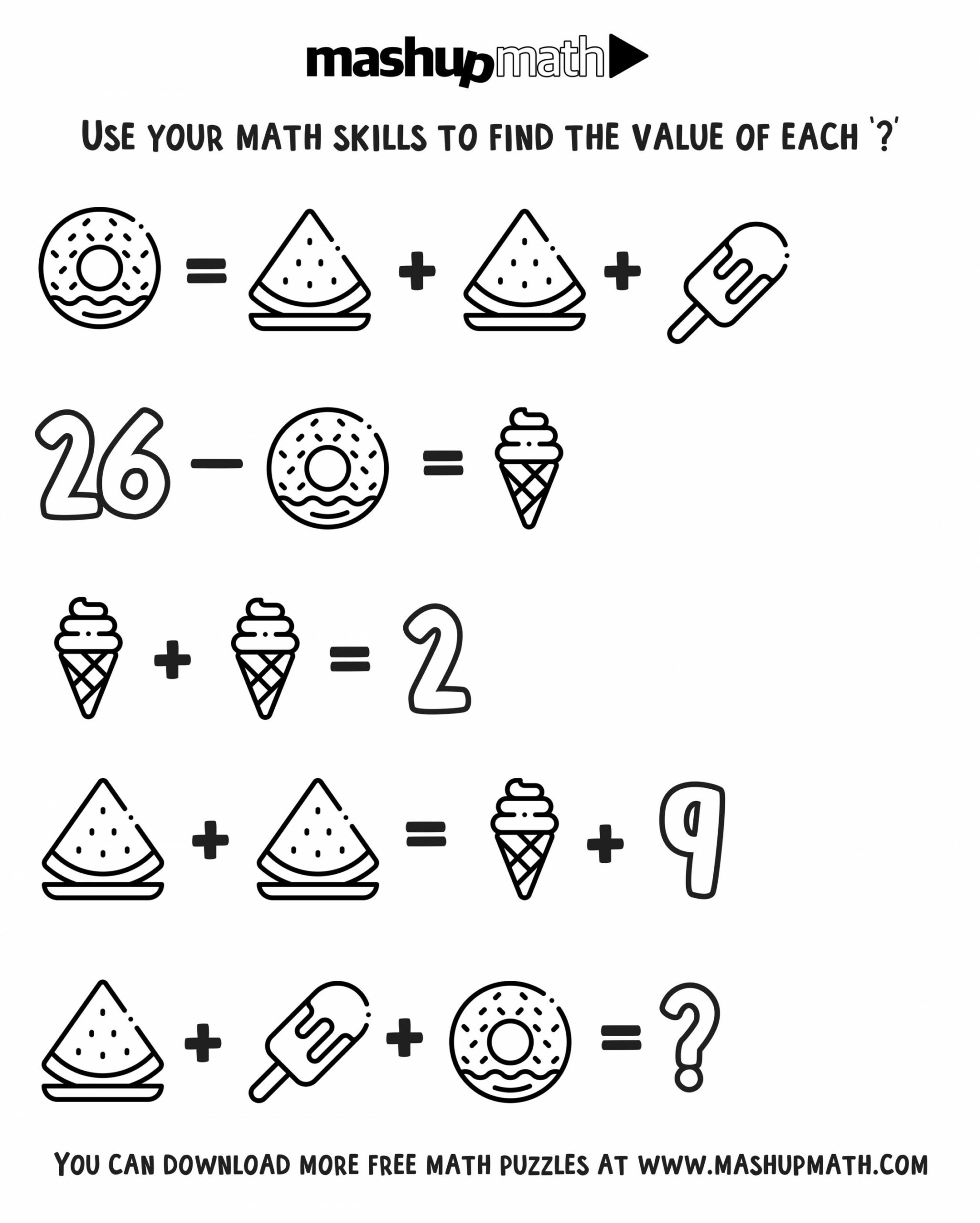 Free Math Coloring Worksheets for rd and th Grade — Mashup Math
