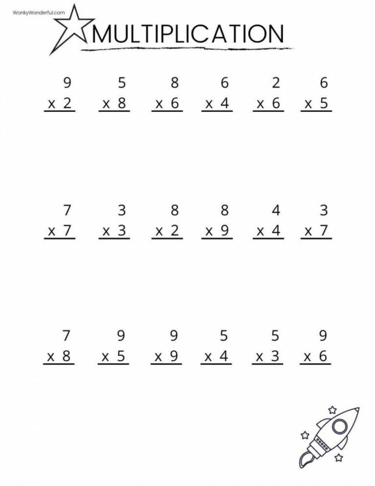 Free fall math worksheet printable pdf template