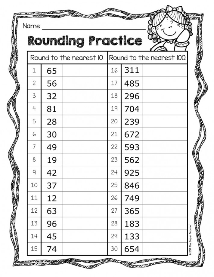 free rounding practice worksheets the super teacher