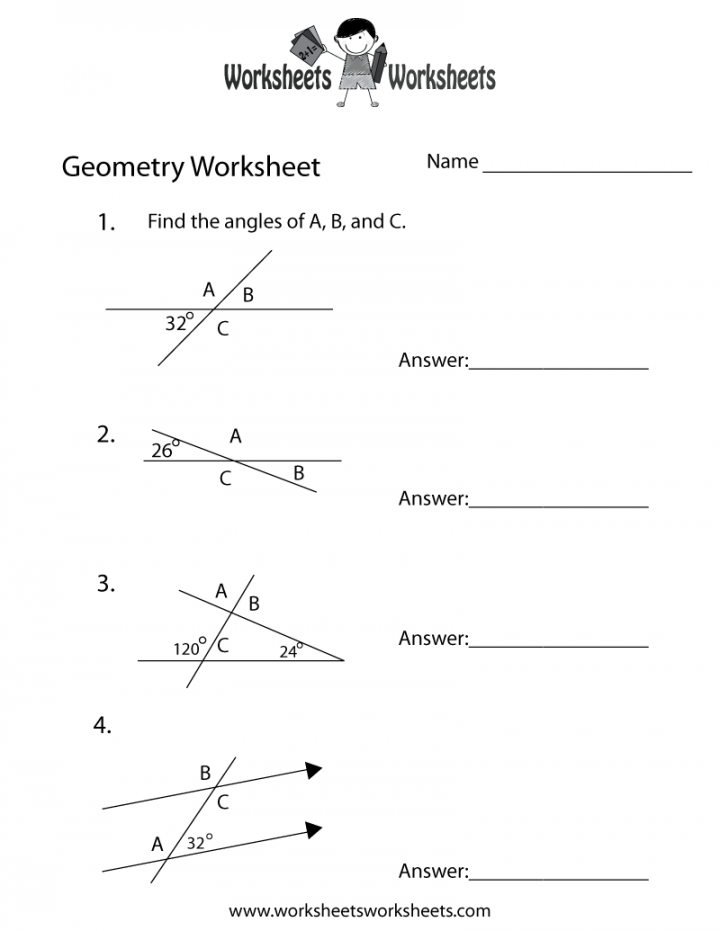 Geometry Angles Worksheet  Worksheets Worksheets