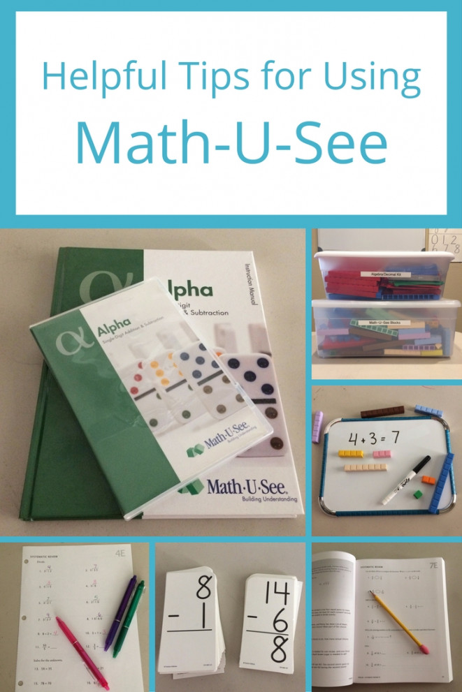 Helpful Tips for Using Math-U-See - Janelle Knutson