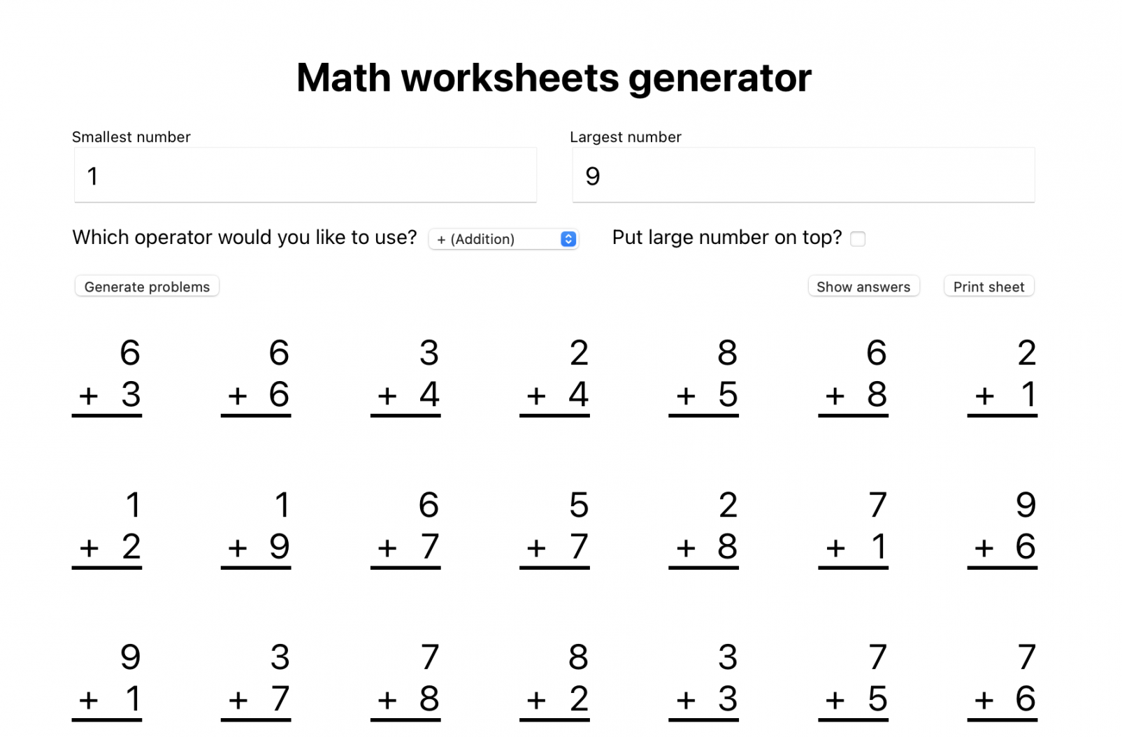 How I was extra as a parent and created a math worksheets