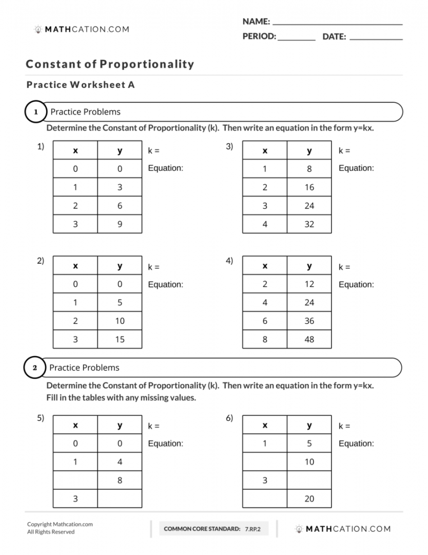 How To Find The Constant Of Proportionality: Definition, Examples