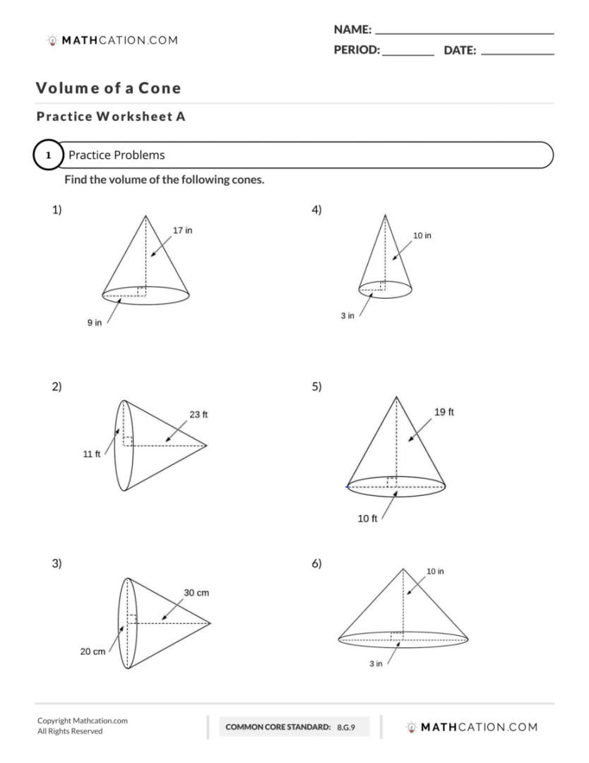 How To Find The Volume Of A Cone In  Easy Steps