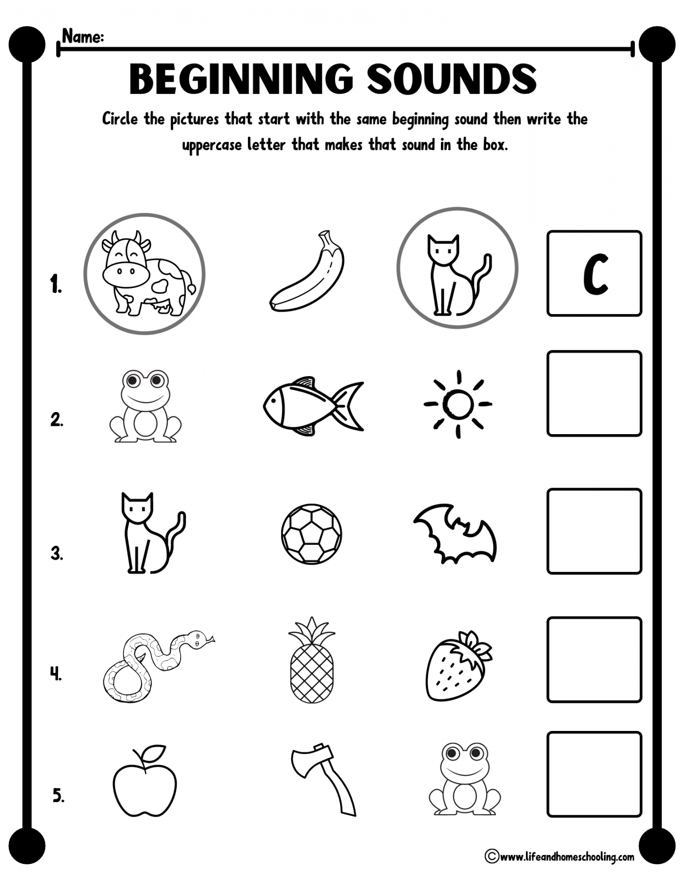 Kindergarten Beginning Sound Worksheet  Made By Teachers