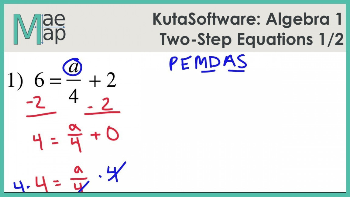 kutasoftware algebra two step equations part