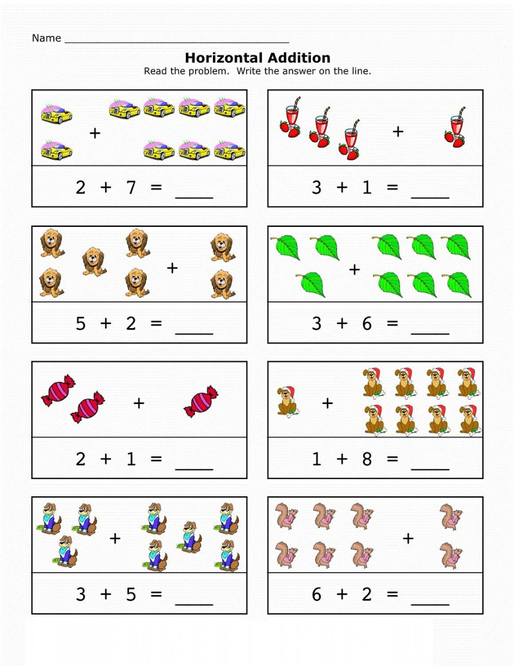 math worksheet fun addition  K Worksheets  Addition worksheets