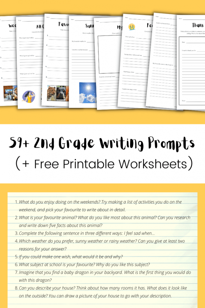 + nd Grade Writing Prompts (+ Free Worksheets)  Imagine Forest