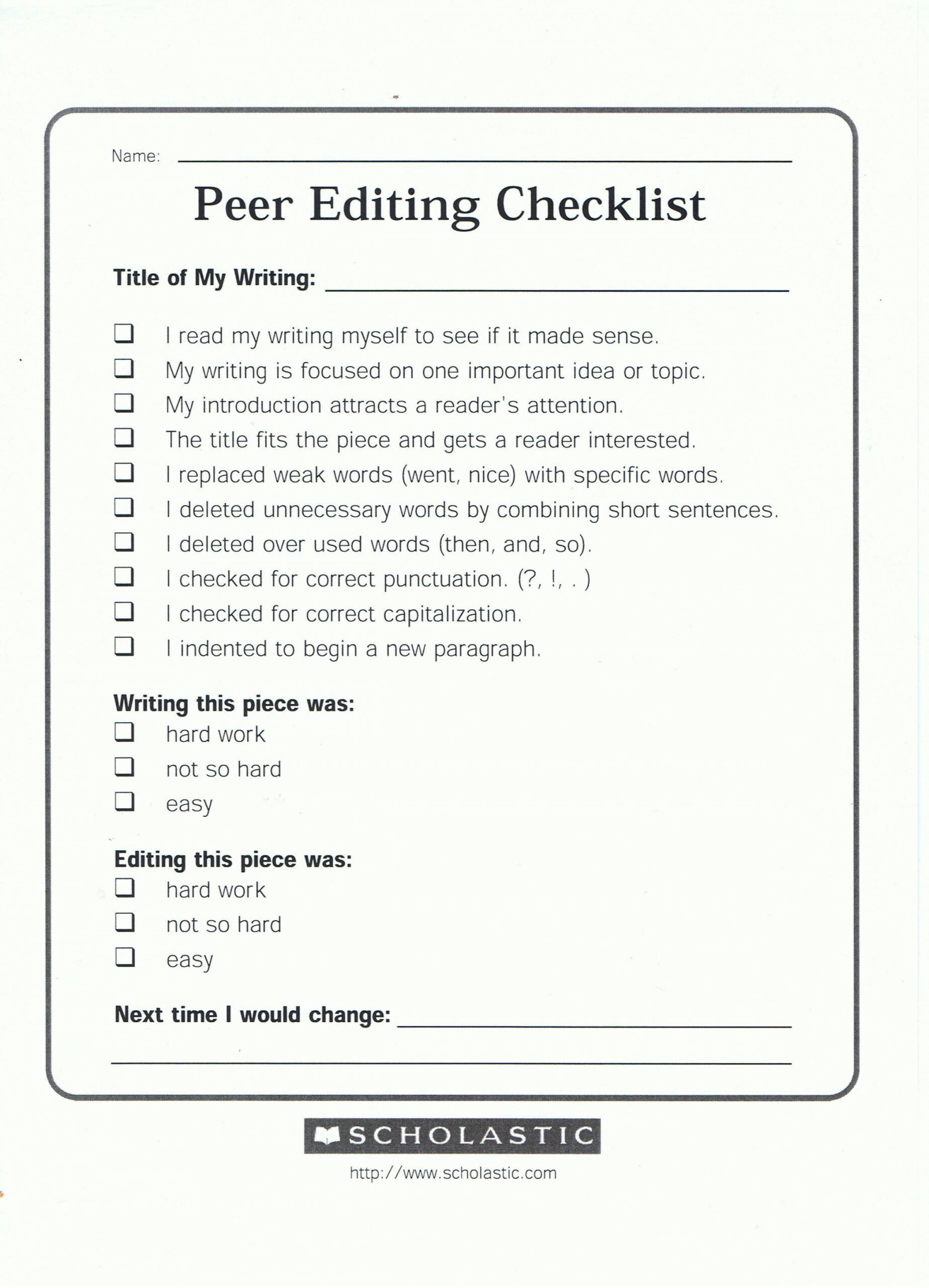 Pin on Editing Checklist