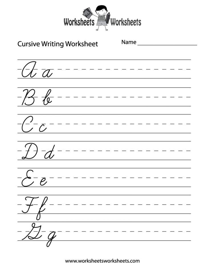 Practice Cursive Writing Worksheet - Free Printable Educational
