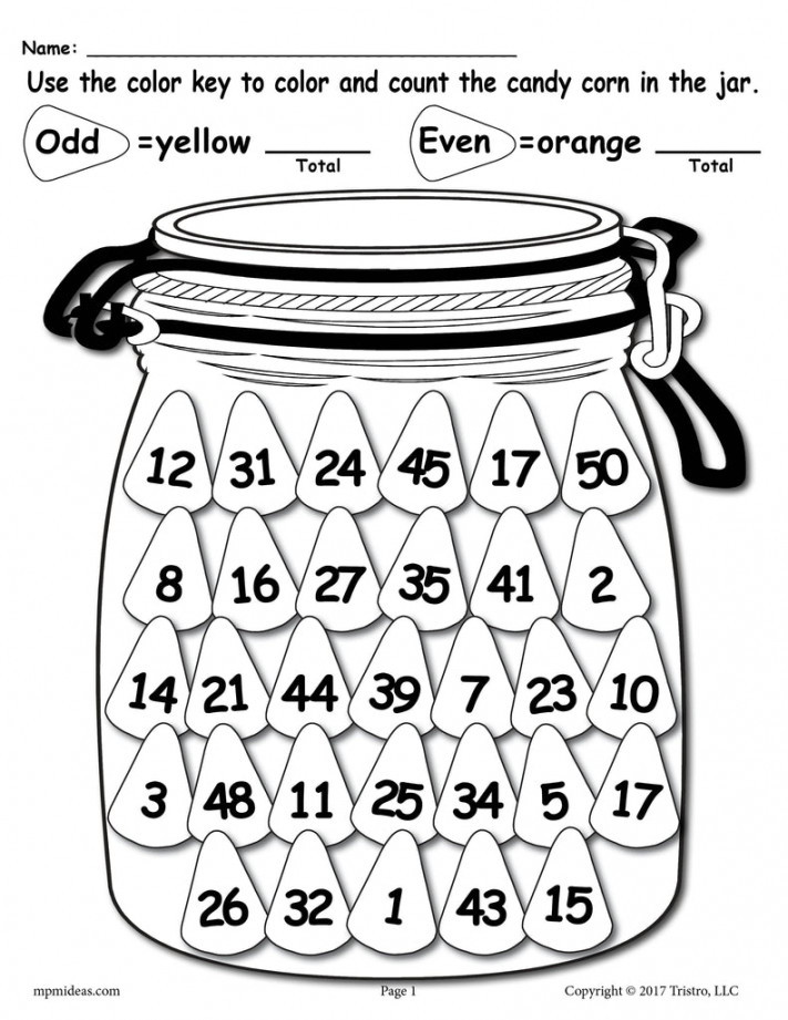 Printable Fall Themed Odd and Even Worksheet! – SupplyMe