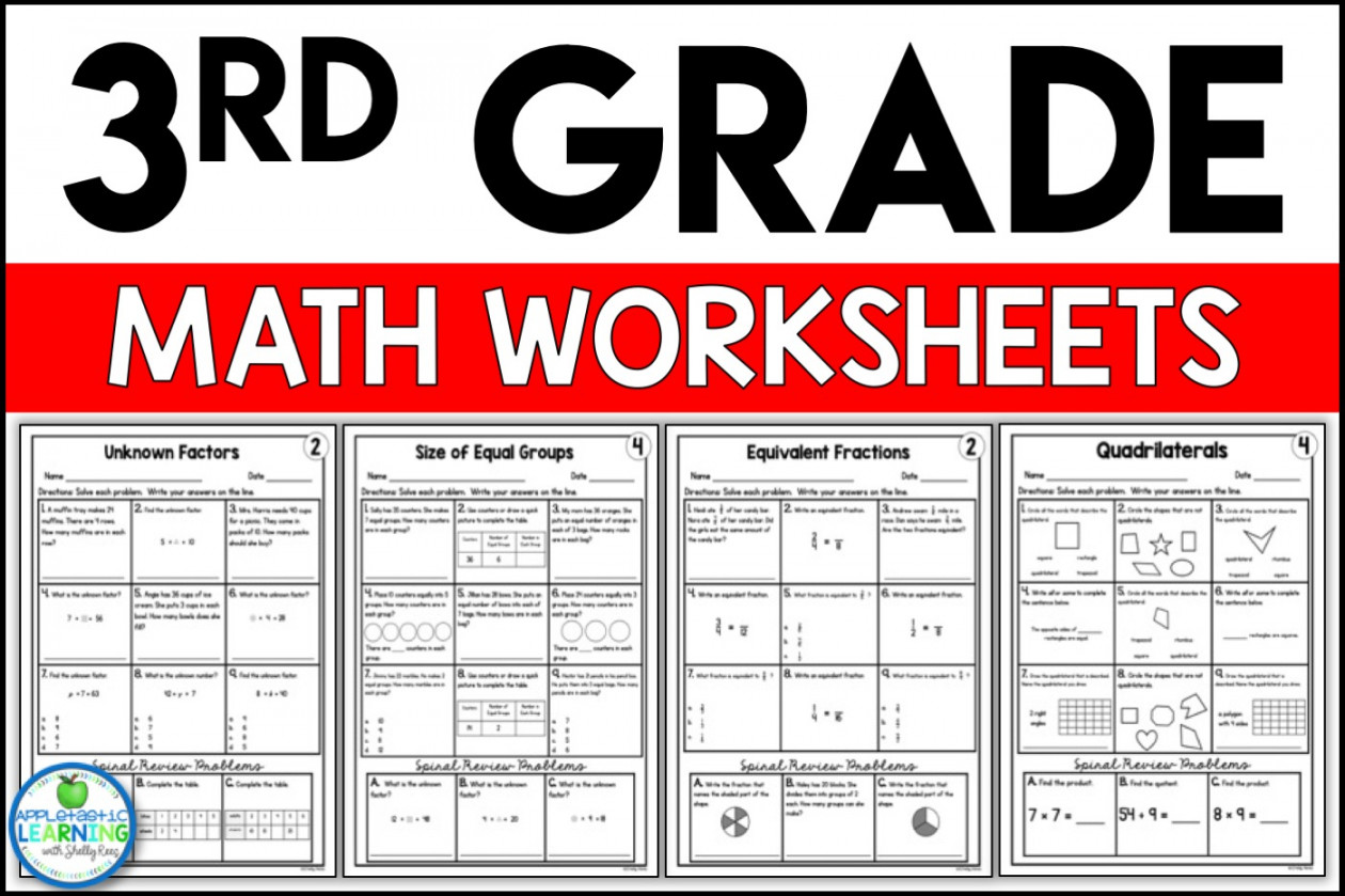 rd Grade Math Worksheets Free and Printable - Appletastic Learning